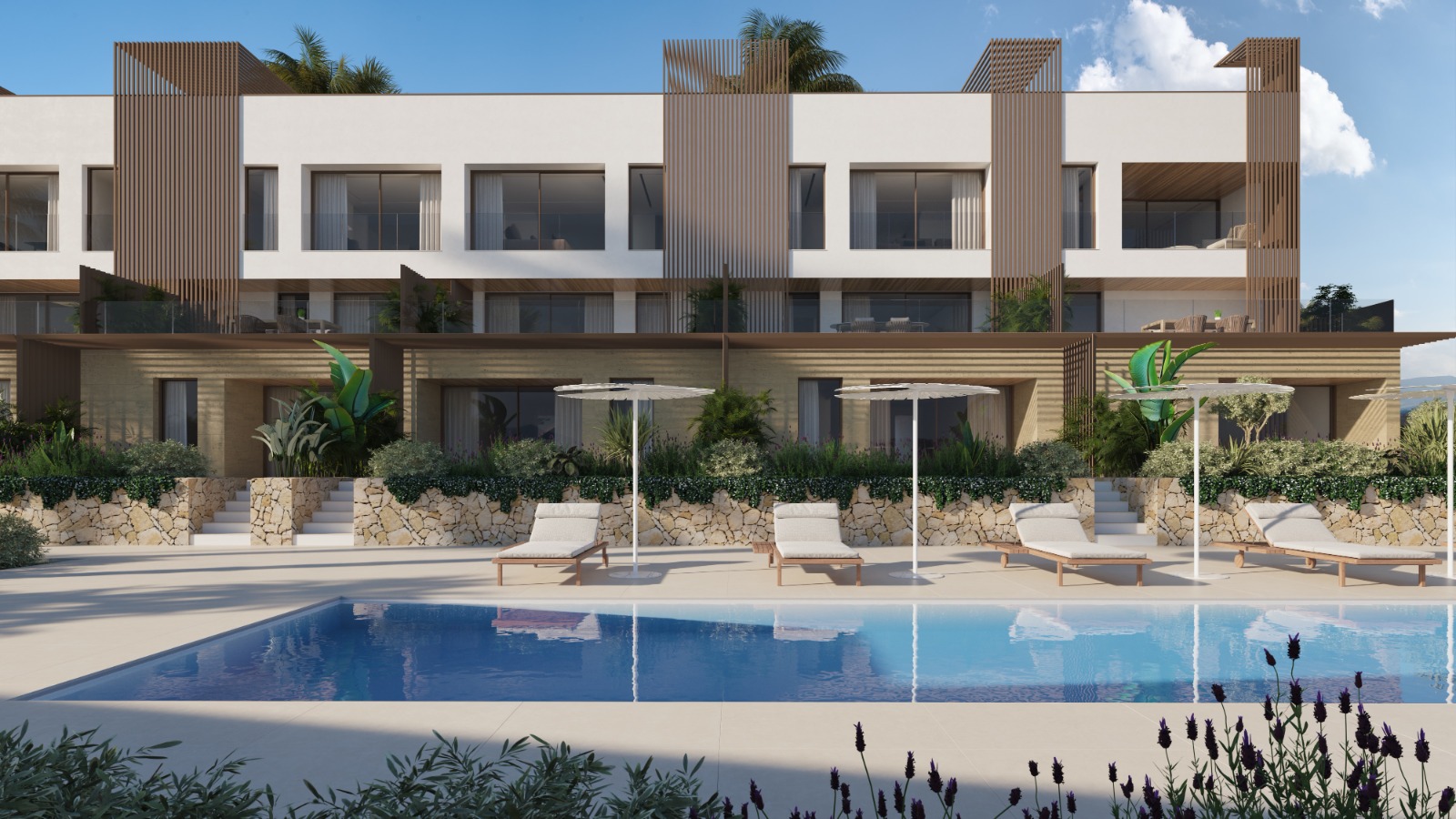 Resa estates ibiza can misses new built apartments modern 2022 building and pool .jpg